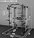 EonfitOmni Eonfit E5 Smith Machine with Vertical Leg Press, Power Cage Squat Rack with LAT-Pull Down Cable Crossover Rotating Arms System Home Gym Equipment All in One (Black, STD)