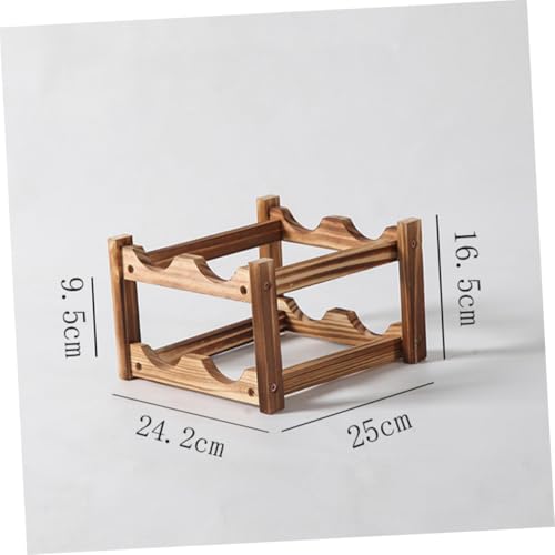 Présentoir à bouteilles de vin rouge : support bois compact pour rangement maison