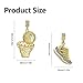 UAIAGM 2 Pcs Basketball Chain and Sneaker Pendant Set Hip Hop Sports Necklaces Chains Cool Gold Necklace for Mens Vintage Sneaker Pendant Fade Resistant Cord Stylish Jewelry for Mens