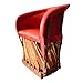 Equipal Furniture Chair Handmade By Equipales San Jose Rustic in Red Color Traditional Mexican Style Ideal for your home, house, garden, office equipal