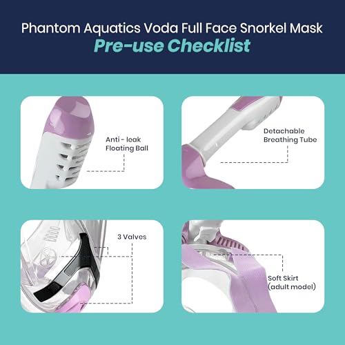 Phantom Aquatics Voda Full Face Snorkel Mask miniatura 6