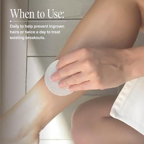 European Wax Center Ingrown Hair Wipes For Bikini Area, Exfoliants AHA & BHA Mitigate Razor Bumps, Razor Burn and Ingrown Hairs, Moisturizing After Waxing Skin Care for Women and Men, 45 Wipes