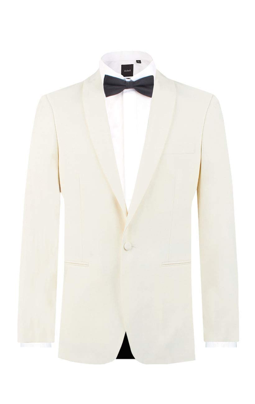 HOTK Hommes Châle Revers Ivoire 2 pièces smokings marié Costume Slim Formel d'affaires