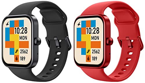 Image of Fastrack Reflex VOX, Alexa Built-in Smart Watch, 1.69 inch HD Bright Display, Premium Metallic Finish, 10 Days Battery, 5ATM, 24 * 7 HRM, Stress & SpO2 Monitor, 100+ Cloud Watch Faces, Multi-Sport Mode