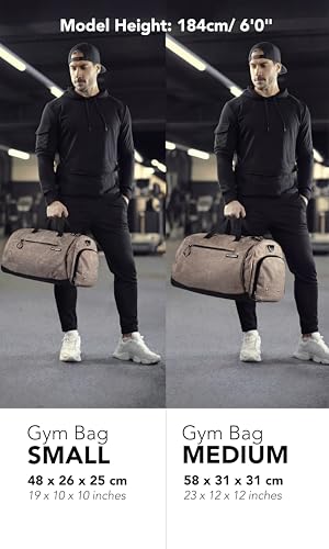 Fitgriff® Sports Gym Bag for Men and Women - with Shoe Compartment & Wet Pocket - Fitness Bag