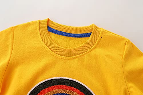 Image of AIWUHE Toddler Cotton Sweatshirt Boys Girls Pullover Long Sleeve Tops 2-6Y | Tops Blouse, Cotton T-Shirt, Fall Winter Clothes