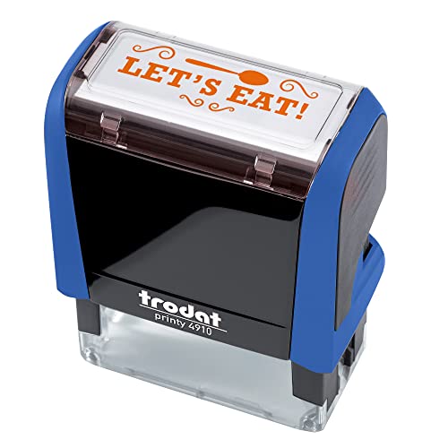Printy 4910 Let's Eat Tampon Trodat Orange pour la Table