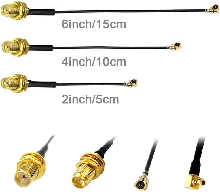 メスから1.13メスコネクタ、UFL/U.FL/ケーブルWIFIボードピグテールWiFiアンテナ延長ケーブル(SMA-KW,16PC