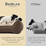BEDSURE waschbares Hundebett Grosse Hunde - 106x76cm extra Dicke unterstützende Hundesofa mit wasserdichter Hülle, rutschfest Hundekorb große mit weichem plüsch Sherpa,braun