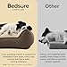 BEDSURE waschbares Hundebett Grosse Hunde - 106x76cm extra Dicke unterstützende Hundesofa mit wasserdichter Hülle, rutschfest Hundekorb große mit weichem plüsch Sherpa,braun
