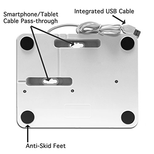 All-in-One Desk Organizer & Docking Station/Stand for iPad/iPhone/Tablets/Smartphones with 3 USB Ports