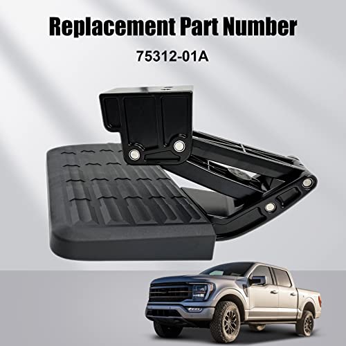 75312-01A  7531201A Truck Bed Side Step Retractable Bumper Step For F150 Pick Up Truck 2015-2020 Bumper Step Tailgate Step Truck Bed Step,Black #TOP3