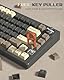 LQXQ Keycaps 138 Double Shot, Cherry PBT Tastenkappen, Farbstoff Sublimation Tastenkappen ANSI US 60 65 75 100 Prozent für 61/64/68/84/87/100/104/108 Retro Gaming Mechanische Tastatur, Braun Grau