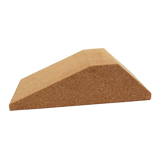Totority Cork Yoga Block Non Slip for Deep Squat Calf Stretching Incline Board Foot Calf Ramp for Balance Natural Color