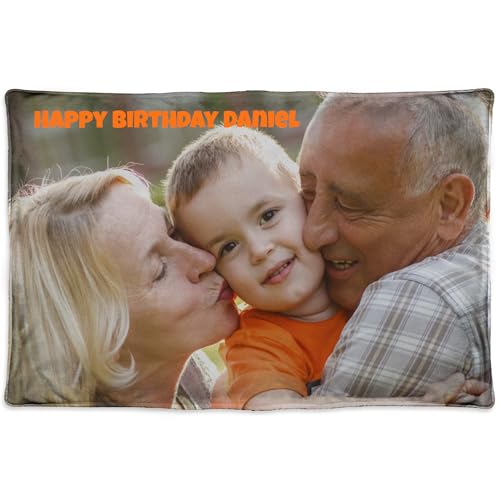 Cobertor personalizado com foto e texto. Coralina 80 x 125 cm. Presente personalizado para homem. Presentes românticos originais. Presente dia dois namorados homem. Manta avó presente. Detalhes