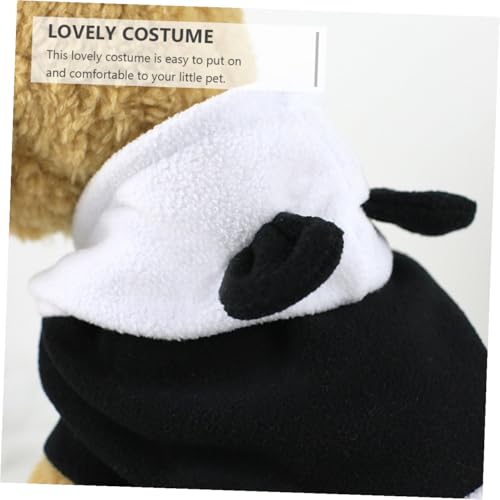 Disfraz para perros pequeño con forma de panda miniatura 3