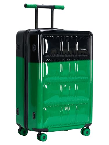 FUR JADEN The PufferPop 55CM German Polycarbonate Hardcase Travel Luggage Cabin Carry-On Suitcase with Ergonomic Storage, 8 StealthTech Shock Absorbing Wheels, TSA Lock, Aerospace Grade Trolley