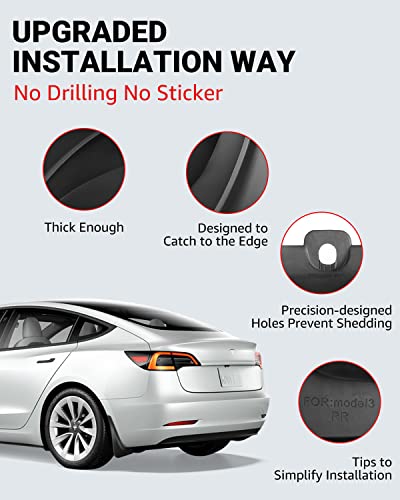Basenor Tesla Model 3 Mud Flaps Splash Guards Winter Vehicle Sediment Protection 2016-2023(Set Of 4) #TOP2