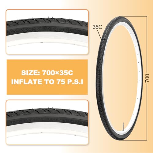 Hycline Road Bike Replacement Tire: 700x25C/700x28C/700Cx35C