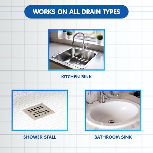 Drain Cleaner Powder (40g x 25 Units), Removes Clogs, Blockages in Washbasin, Septic Tank, Sinks, Pipes within 30 mins.Drain expert | Sink cleaner| Toilet Cleaner