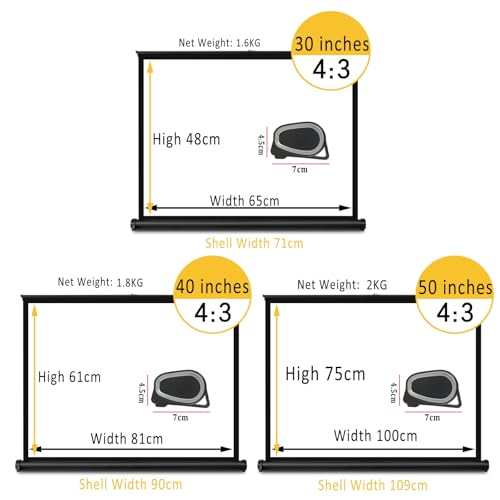 Pantalla Manual Portátil para Proyección de Piso 40" miniatura 2