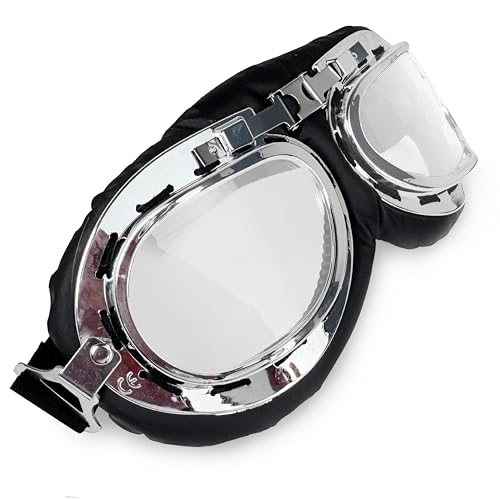 OcioDual Occhiali Carnevale, Occhiali Aviatore, Moto Vintage Retro Custom da