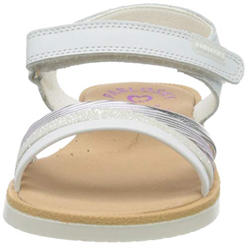 Pablosky 075600, Sandali Bambino, Bianchi, 27 EU