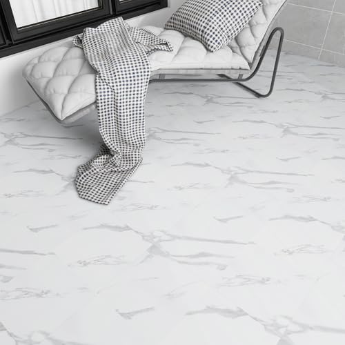 Yukaspc U5015-20 Marble Peel And Stick Floor Tiles Marble Look 12 Inchx12 Inch Waterproof And Self Adhesive Vinyl Tiles thumb #3