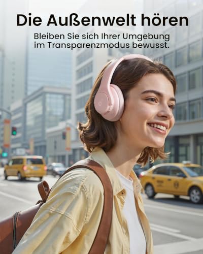 soundcore by Anker Q20i kabelloser Bluetooth Over-Ear-Kopfhörer mit Hybrid Active Noise Cancelling, 40h Spielzeit im ANC-Modus… – Ansicht 6