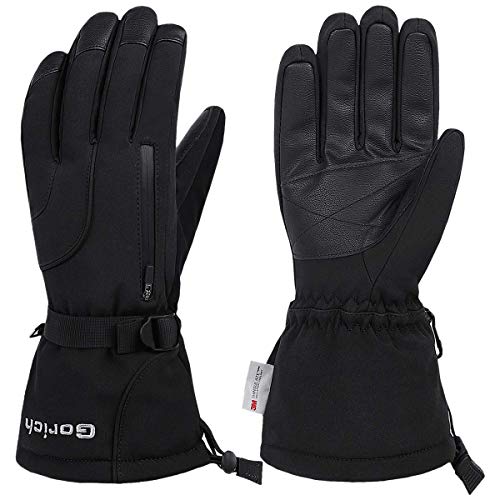 Gorich Ski Gloves,Waterproof Mens Womens Ski Gloves,Winter Warm 3M Thinsulate Snow Gloves Snowboard Gloves Snowmobile Gloves