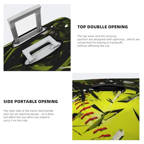 Ball Print Luggage Cover For Suitcase,Washable Elastic Travel Suitcase Protector With Zipper Closure And Bottom Buckle – Fits 18-32" Luggage-Large3