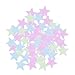 VALICLUD 100pcs Autocollants Lumineux étoiles Petites étoiles fluorescentes Sticker Mural Stickers romantiques décorations pour Chambre Salon Salle à Manger (01) pour Elle/Lui