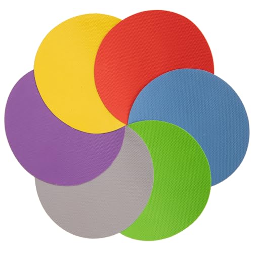 6Pcs Rubber Jar Gripper Pads, Multi-purpose Jar Opener Grippers, Bottle Lid Openers Round Kitchen Coasters for Elderly Children Women Weak Hands