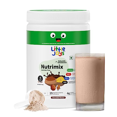 Little Joys Lactose-Free Nutrimix Powder for Kids with Milk Intolerance (2+ Years) 400g | Chocolate Flavor | Health & Nutrition Drink with Ragi, Bajra, Jaggery, Dates, Almond, Walnuts, & Oats Little Joys Lactose-Free Nutrimix Powder for Kids with Milk Intolerance (2+ Years) 400g | Chocolate Flavor | Health & Nutrition Drink with Ragi, Bajra, Jaggery, Dates, Almond, Walnuts, & Oats