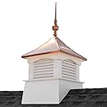 Good Directions 2130CV-742 30" Square Coventry Vinyl Victoria Copper Finial Cupola, White