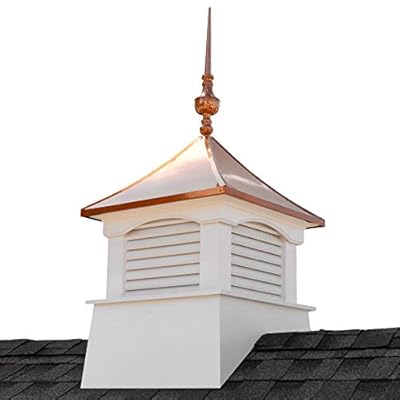 Good Directions 2130CV-742 30" Square Coventry Vinyl Victoria Copper Finial Cupola, White