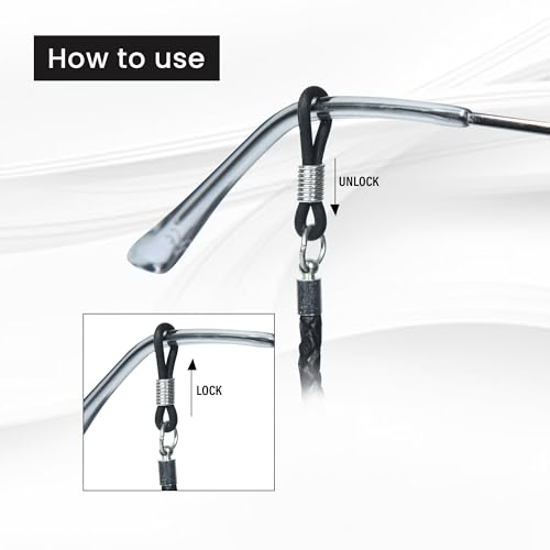 Image of GENIQUE Genuine Leather Glasses Strap, Eyeglass Chain,Eye Glasses holders around Neck, Sunglass Strap for Men