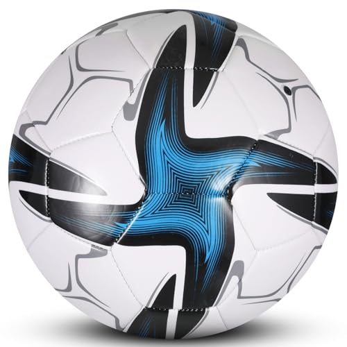 pwavum Balón de fútbol tamaño 5, diseño clásico, suave y elástico, unisex para adultos y jóvenes