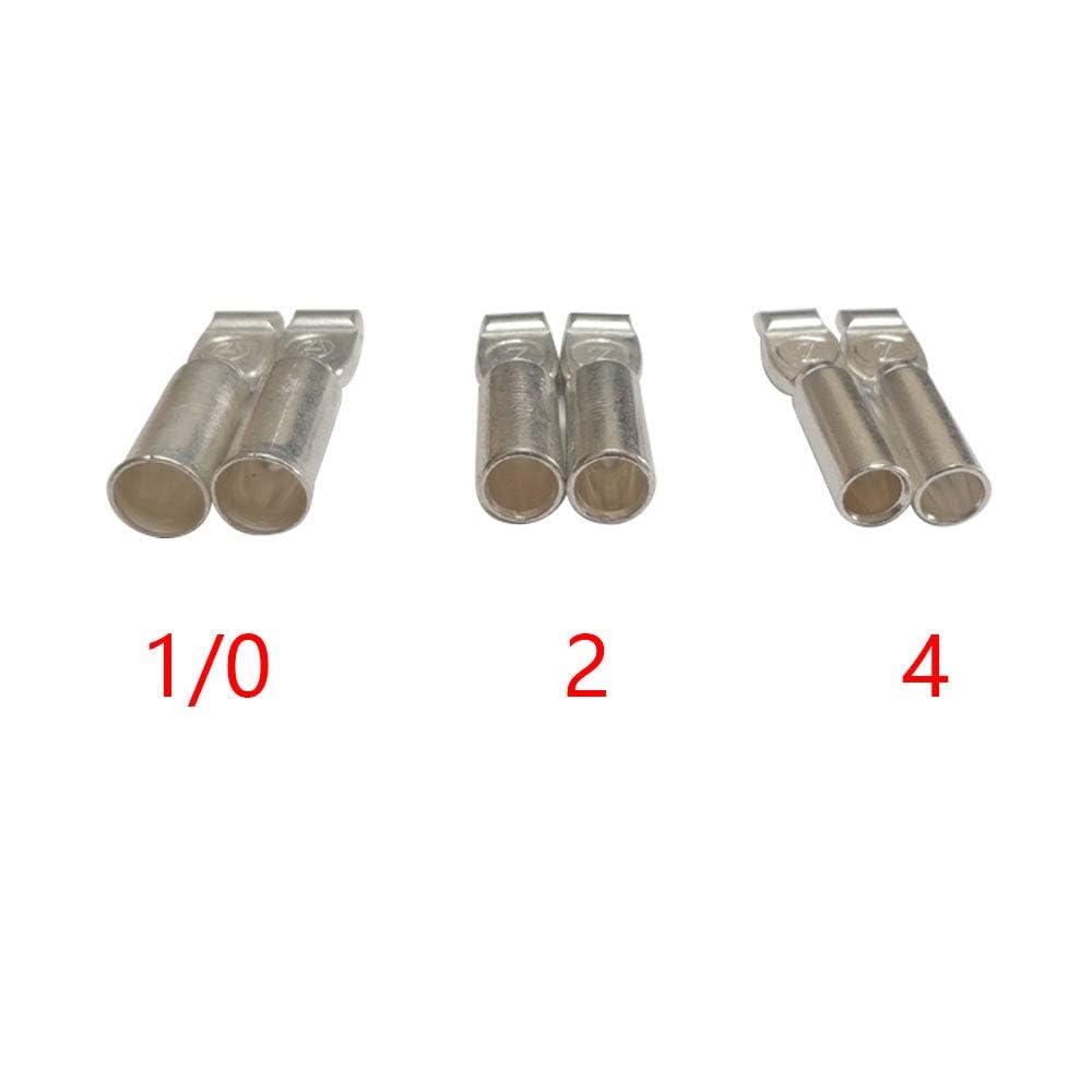 ZEHGCH 175A Battery Connector for 175A 600V Plug,Quick-Connector Disconnector Housing 2-Pole or Car Winch Trailer(Red, 2 AWG)