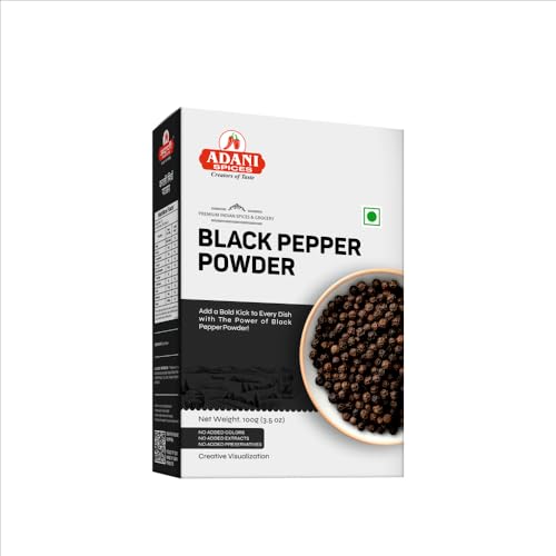 Image of Adani Spices Black Pepper Mari Powder, 100 gm
