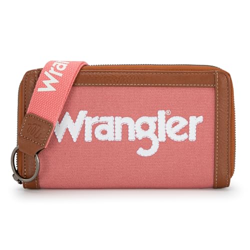 Image of Montana West X Wrangler Wristlet Wallets Purse for Women Vintage Boho Ladies Wallet Coin Purse Two-Tone Credit Card Holder