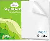 Weliu Printable Vinyl Sticker Paper for Inkjet and...