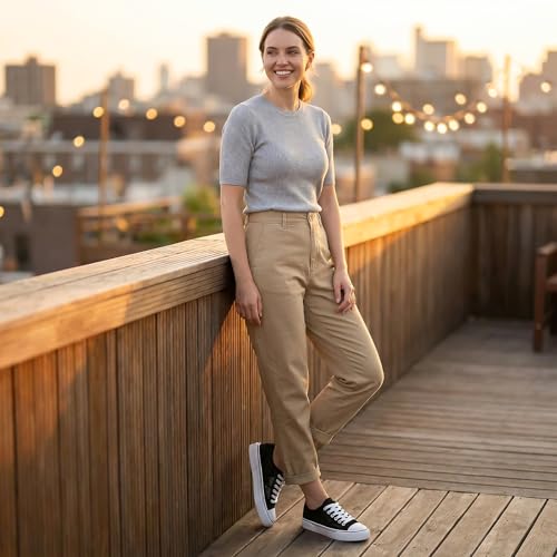 Image of hash bubbie White Sneakers for Women Low Top Canvas Shoes Womens Canvas Sneakers Women's Fashion Sneakers Slip on Casual Tennis Shoes