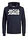 Produktbild JACK & JONES Herren Hoodie Kapuzensweatshirt JJ Ecorp Logo Sweat Hood, Farbe:Blau, Artikel:- Navy Blazer, Größe:S
