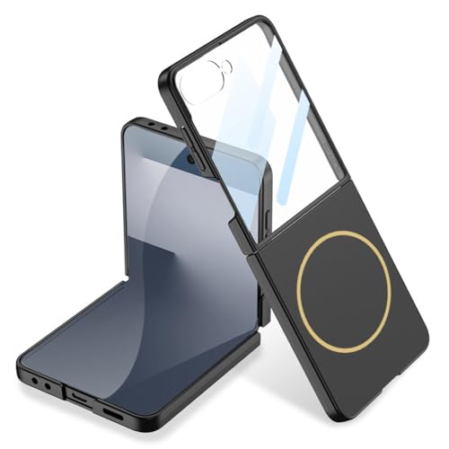 Coque Samsung Galaxy Z Flip 7 rigide noire avec protection d'écran intégrée