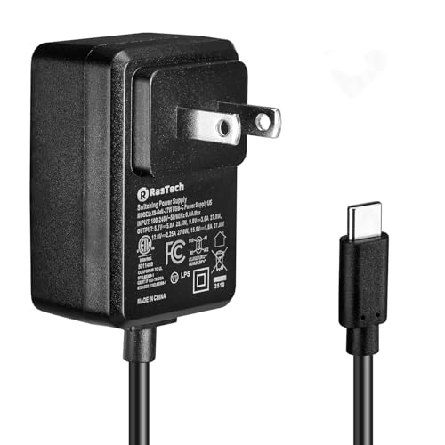 RasTech for Raspberry Pi 5 GaN PD 27W Power Supply 5.1V 5A USB-C Pi 5 Power Adapter for Raspberry Pi...