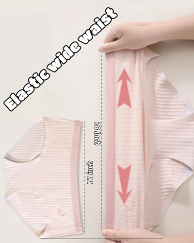 Cute Cartoon Panties for Teen Girls Cloud-like Cotton Sweat-wicking Underwear Wide Waistband Mid Rise Briefs 5-Pack4