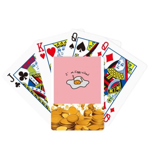 no/no Egg - Juego clásico de cartas de póquer dorado con diseño de yema de huevo