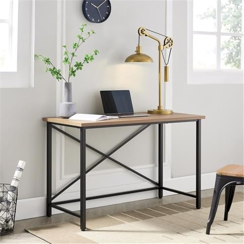 Image of Martina Rectangular 47.5'' Wide Desk in Black /Golden Oak