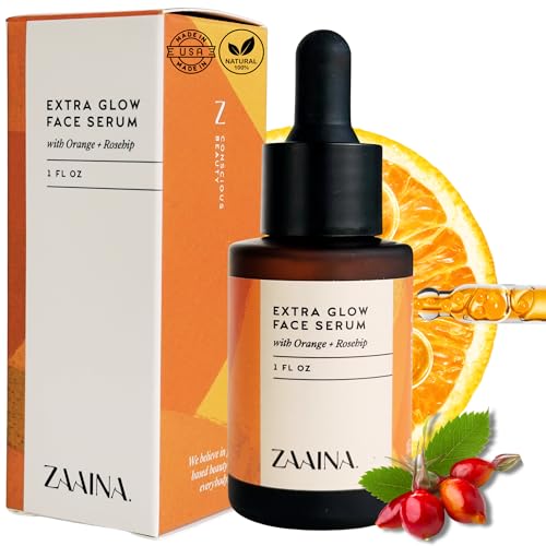 ZAAINA Extra Glow Face Serum - Natural Hydrating Glow Face Oil, Moisturizing Lightweight Oil for Dry, Dull & Sensitive Skin, Ayurvedic Moisturizer & Natural Primer for Makeup for all Skin Types - 1 oz